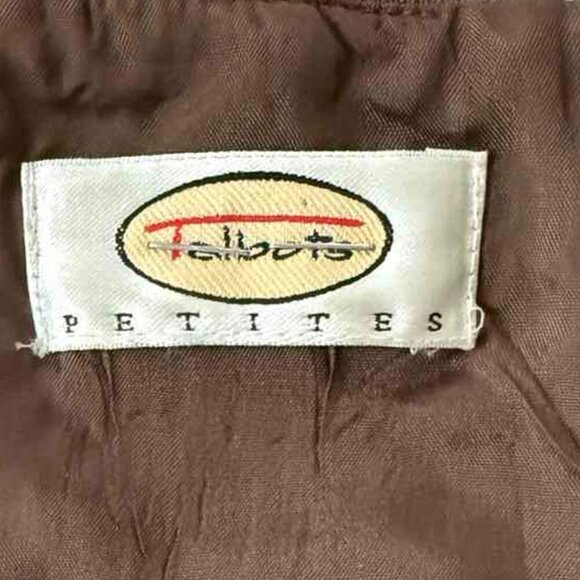 Talbots Brown Sleeveless Linen Dress with Beaded Neckline size 14 - Picture 7 of 13